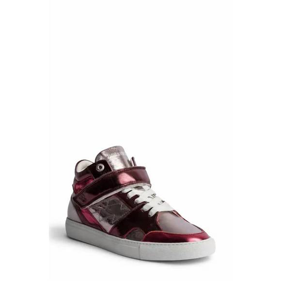 NEW ZADIG & VOLTAIRE mid flash vintage sneaker in dream - Picture 2 of 3